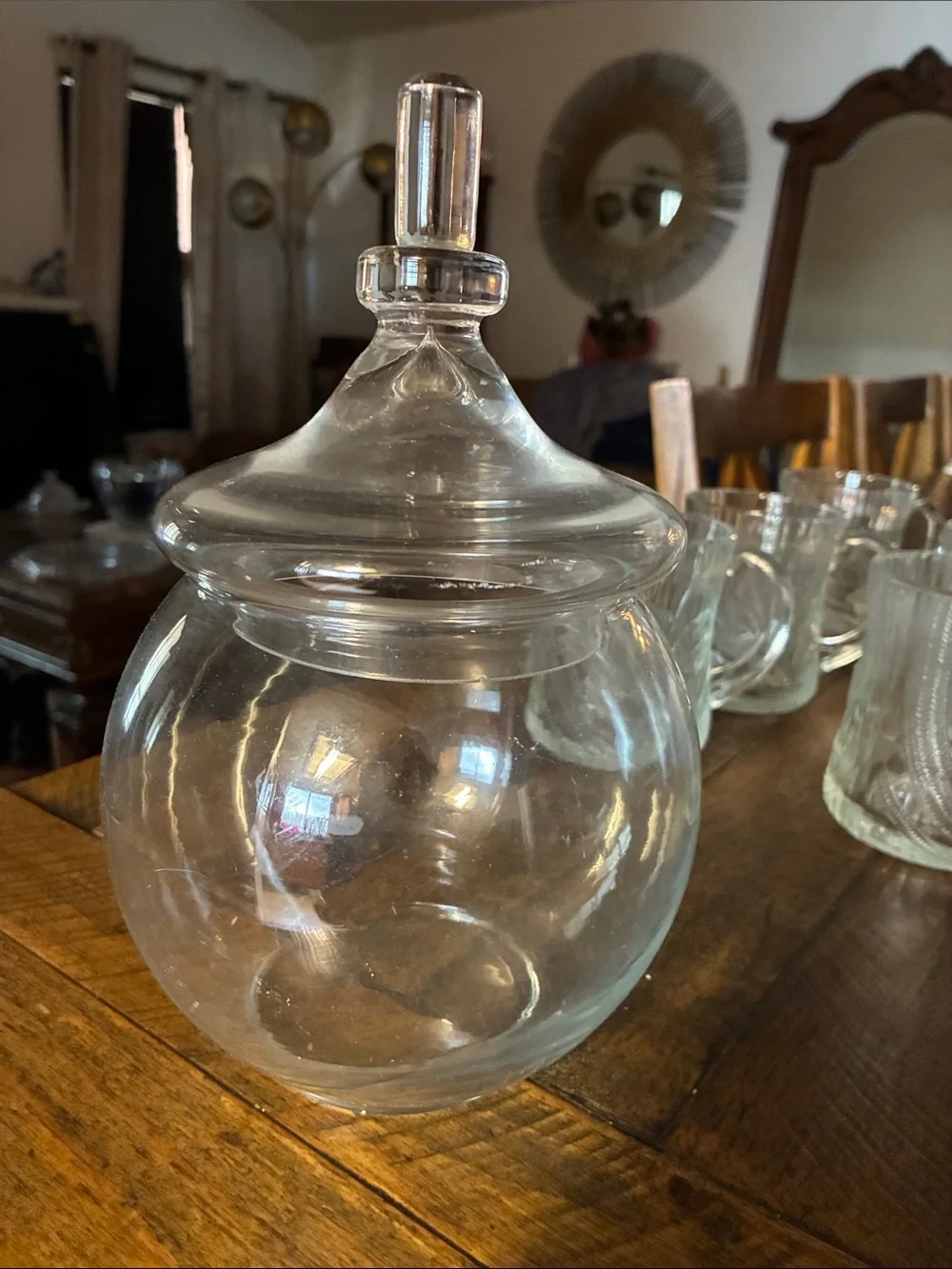Clear Glass Apothecary Jar with Lid - Home Accents